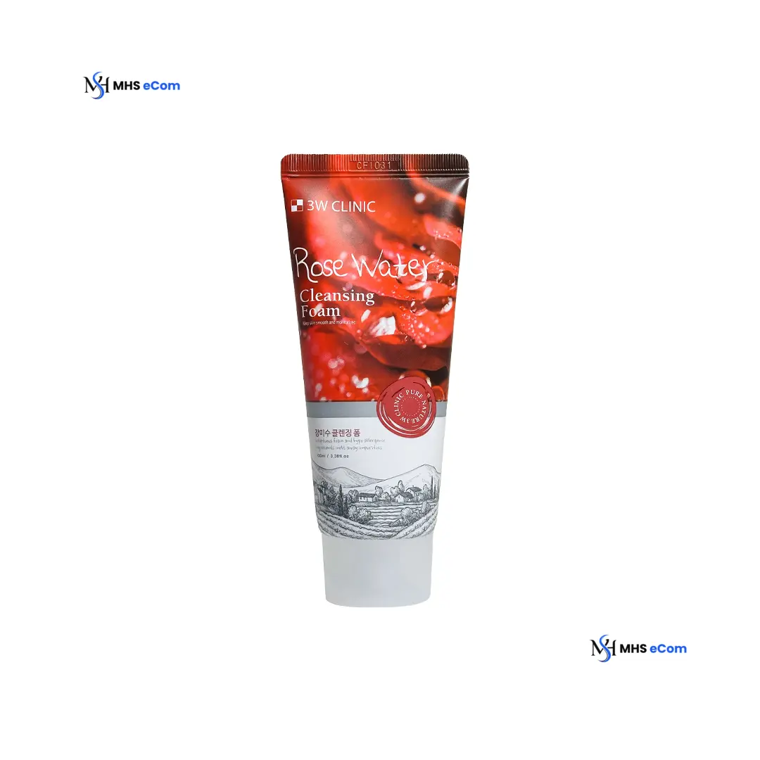 3w Clinic Rose Water Cleansing Foam 100ml