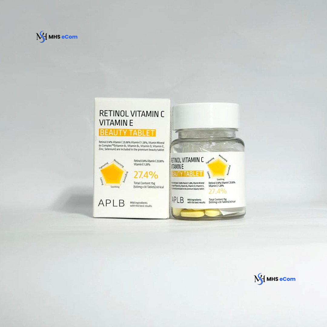 Aplb Retinol Vitamin C Vitamin E Beauty Tablet 30 Pcs