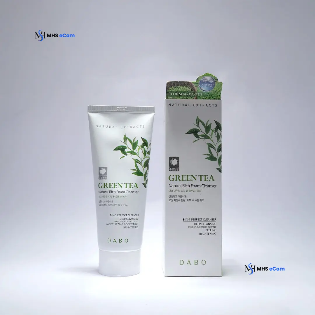 Dabo Natural Rich Foam Cleanser Green Tea 180 ml
