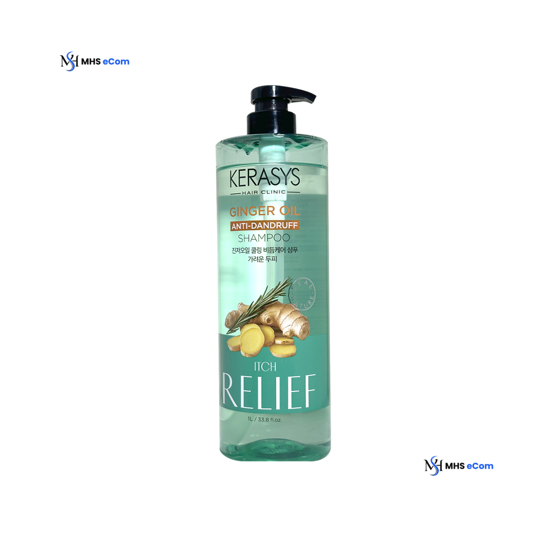 Kerasys Ginger Oil Itch Relief Cooling Anti-dandruff Shampoo 1 Liter