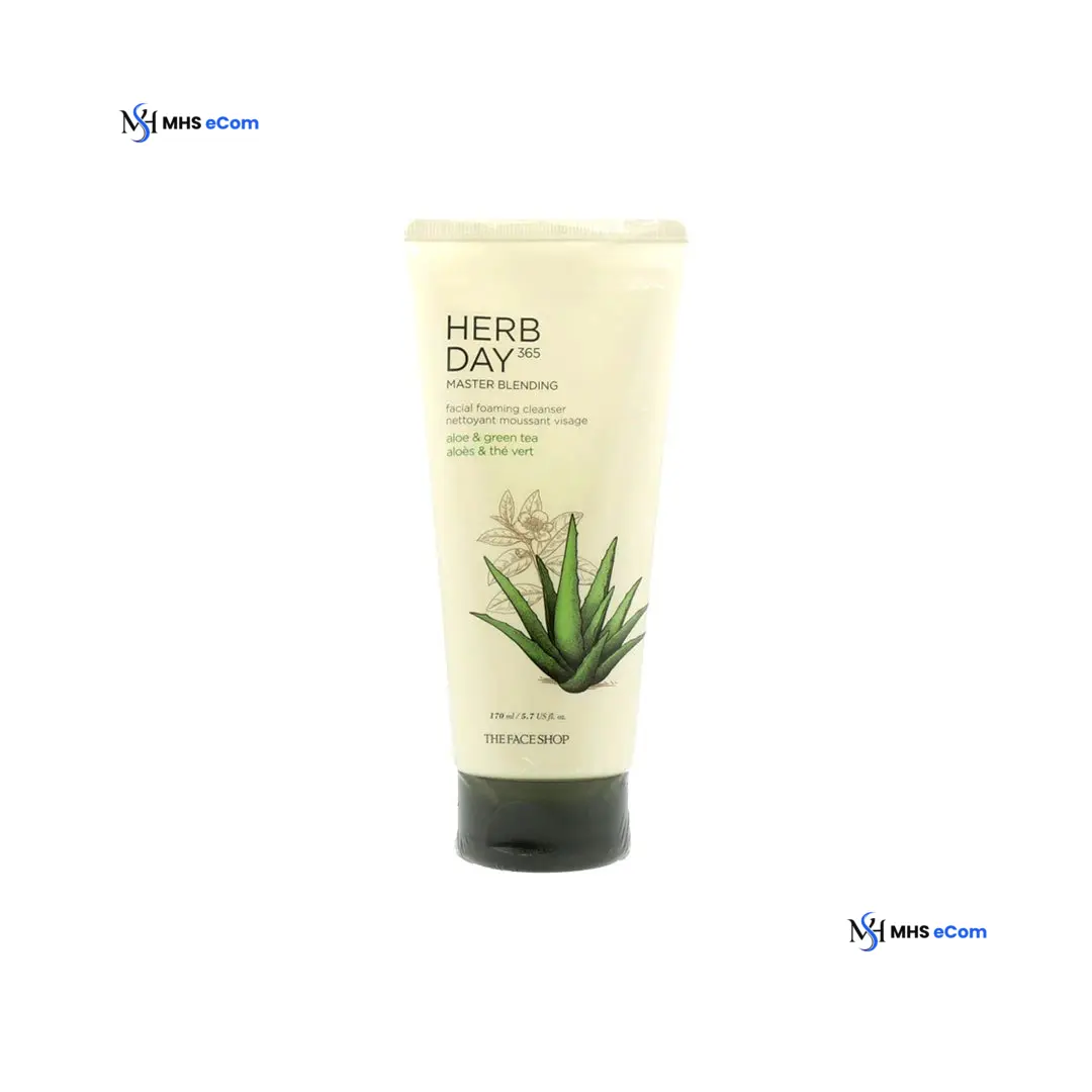 The Face Shop Herb day 365 Master Blending Foaming Cleanser Aloe & Green Tea 170 ml