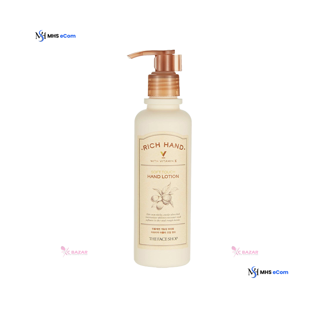 The Face Shop Rich Hand With Vitamin E Soft Touch Hand Lotion 200 ml