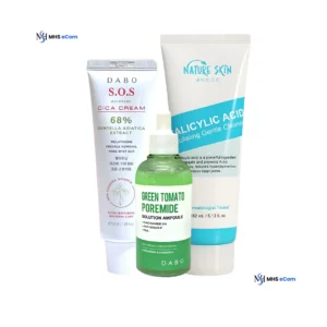 Sensitive Skin Care Combo: S.O.S Recovery CICA Cream, Nature Skin Salicylic Acid, Green Tomato Ampoule